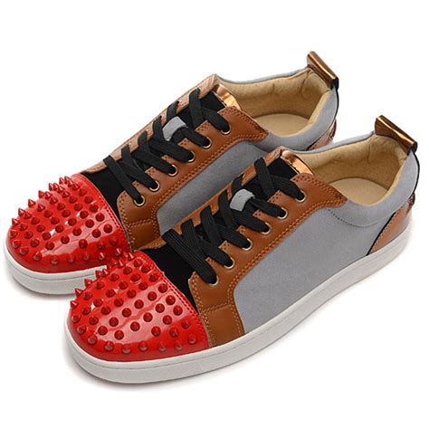 casual red bottom shoes for men